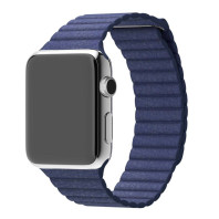 Кожаный ремешок Leather Loop на Apple Watch 38/40/41mm Midnight blue